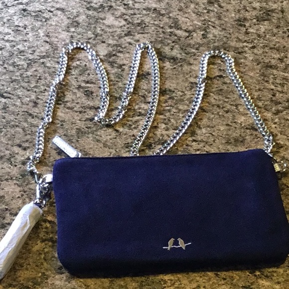 Handbags - Navy Suede purse - New